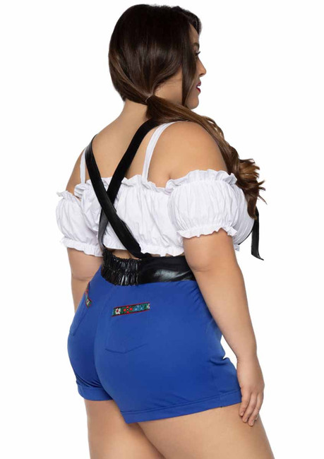 Leg Avenue | LA-86820X, Plus Size Lederhosen Honey Costume back view