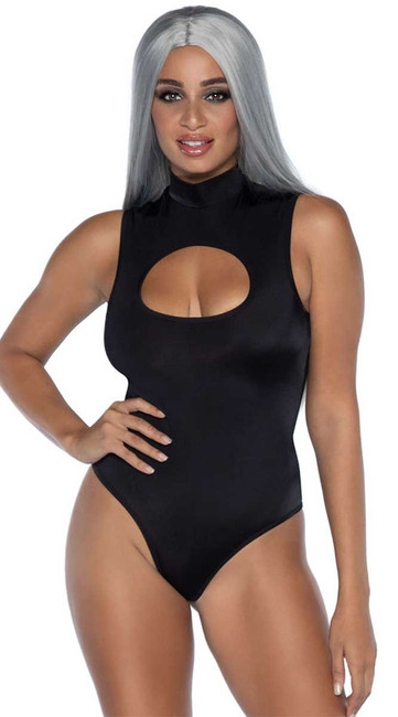 Leg Avenue | LA-3778, Black Spandex Keyhole Bodysuit