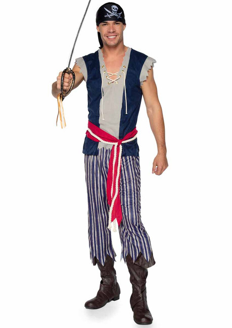 LA86940, Men's Plank Walking Pirate Costume Full view by Leg Avenue