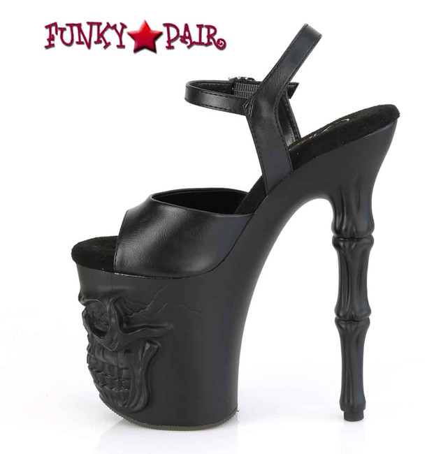 RAPTURE-809, Side View 8" Skull & Bones Platform by Pleaser