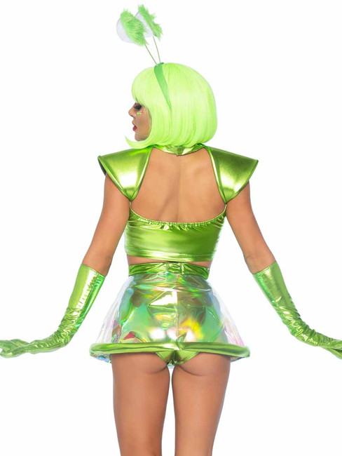 LA87067, Beam Me Up Babe Costume Back View By Leg Avenue