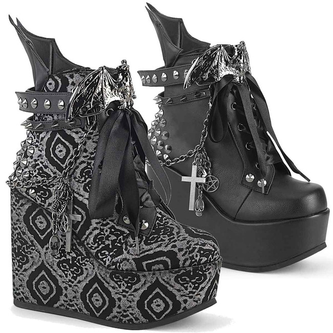 Poison-107, Wedge Platform ankle Bootie by Demonia