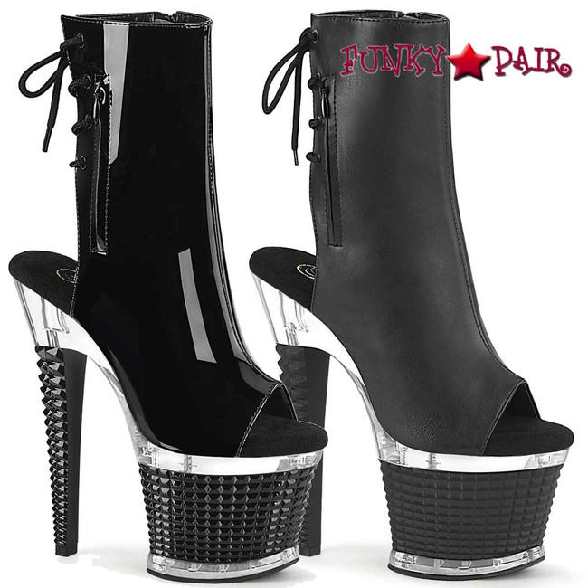 Pleaser | Spectator-1018, 7" Textured Platform Open Toe/Heel