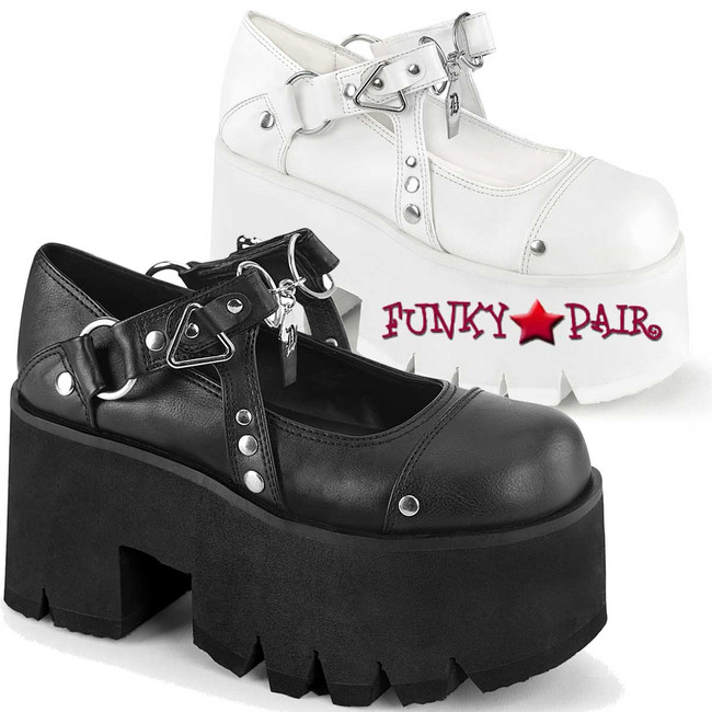 Demonia | ASHES-33, Chunky Heel Platform MaryJane