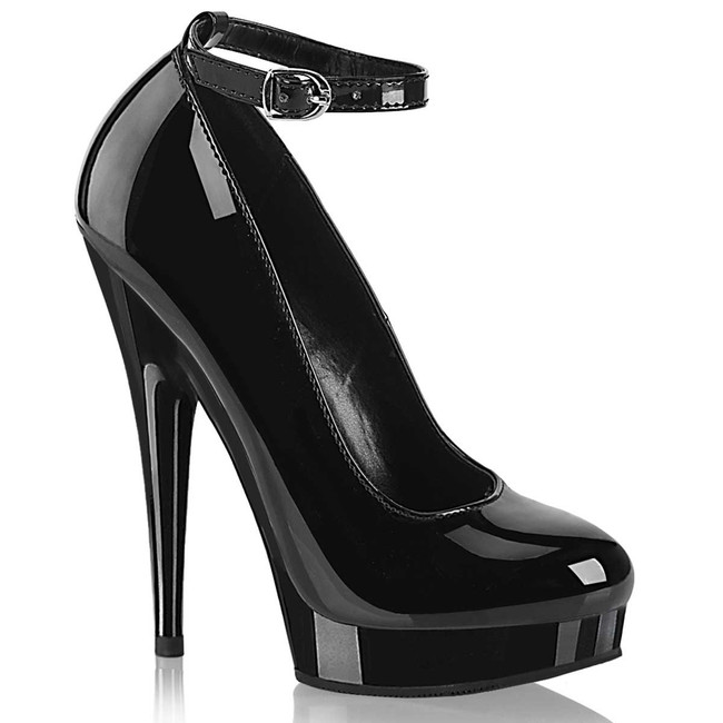 SULTRY-686, 6" Fetish ankle Strap Pump By Fabulicious