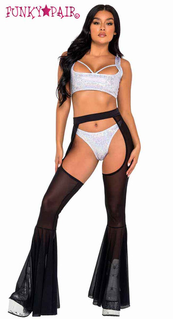 R-6072 - White Shimmer Bottom with 6071 Top and Chap 6075 By Roma