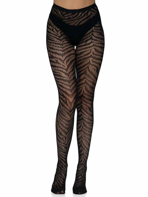 LA-9722, Zebra Net Tights by Leg Avenue