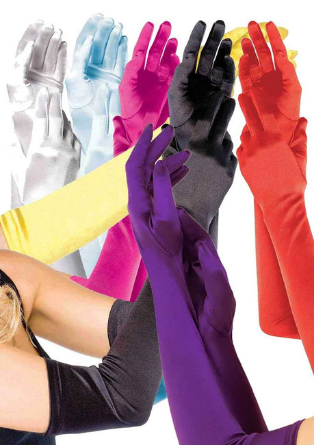 16B Long Satin Gloves Leg Avenue