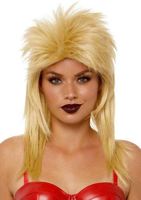 A2862, 21" Unisex rockstar Blonde wig By Leg Avenue