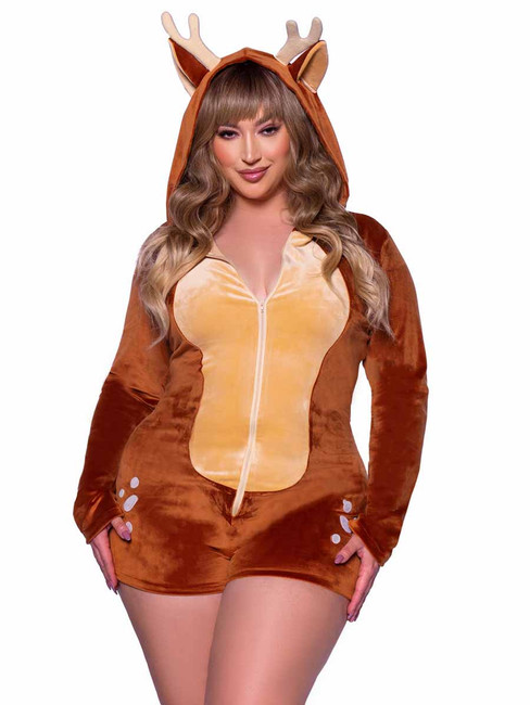 Leg Avenue  LA87099X, Plus Size Comfy Fawn Romper