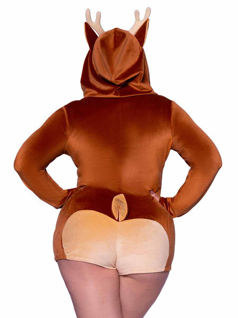 Plus Size Comfy Fawn Romper By Leg Avenue LA87099X Back View