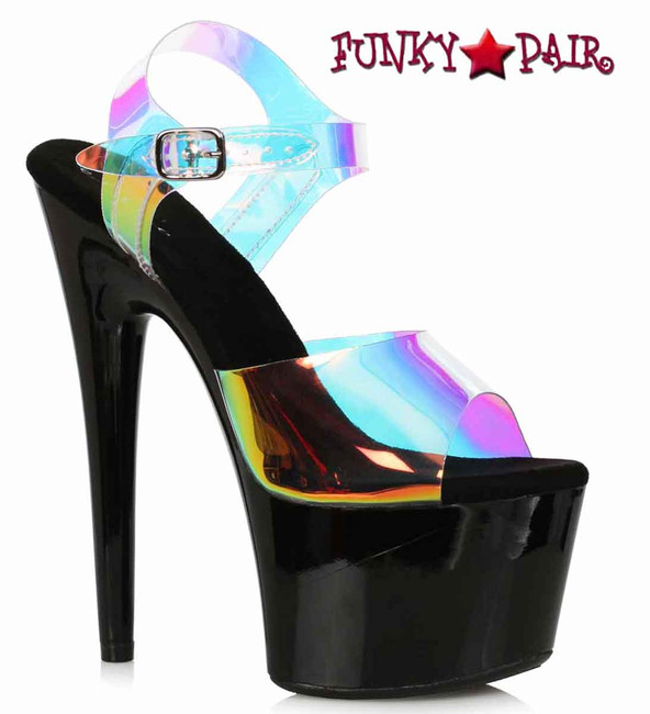 Ellie | 709-TARYN, 7" Multi-Color Ankle Strap Sandal