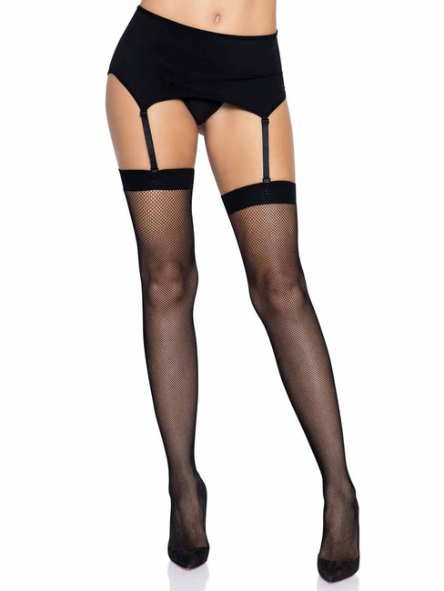 LA-6645, Net Butterfly Black Back seam Thigh Highs by Leg Avenue