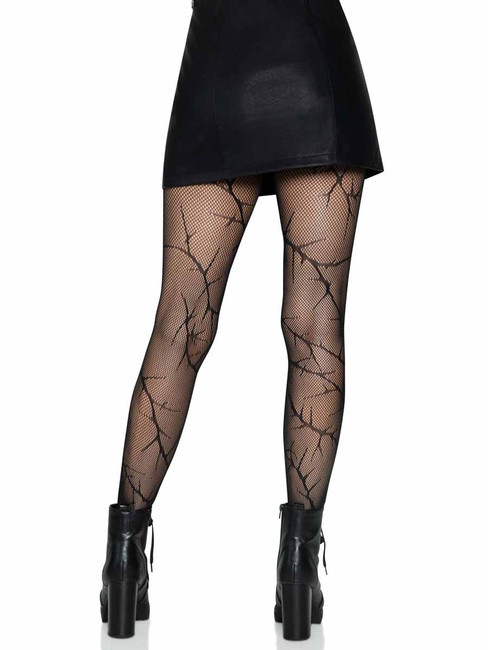 LA-9724, Cracked Fishnet Tights Back View by Leg Avenue
