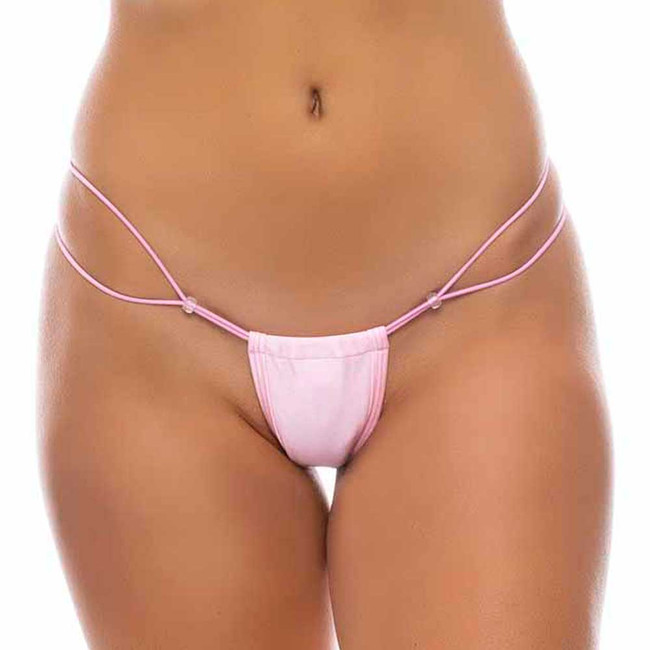 1199SL, Beaded Baby Pink Thong By Bodyzone