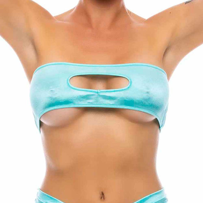 16002SL, Cutout Tube Lite Blue Top By Bodyzone