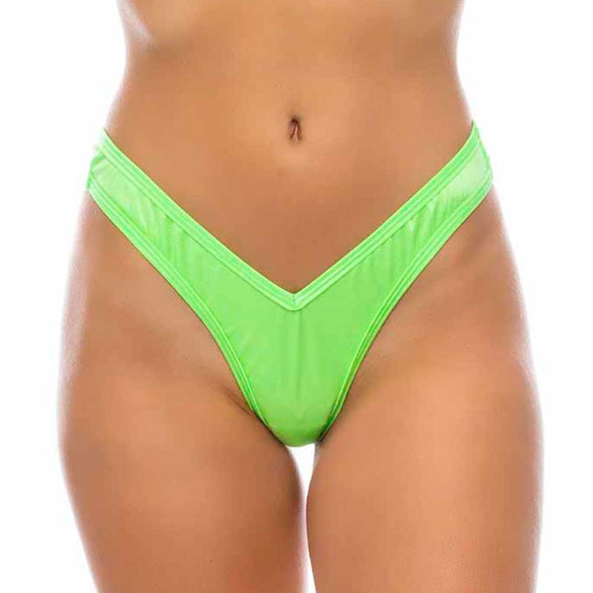 11001SL, Scrunch Neon Green Thong By Bodyzone