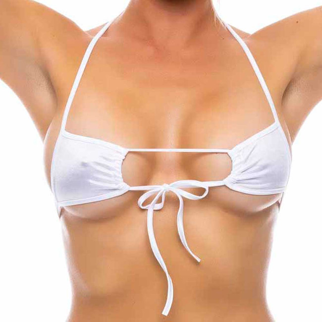 16003SL, White Adjustable Tie Top By Bodyzone