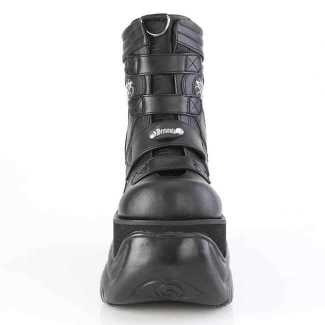 BOXER-70, Front View Ankle Boots with Ornamental Front Straps