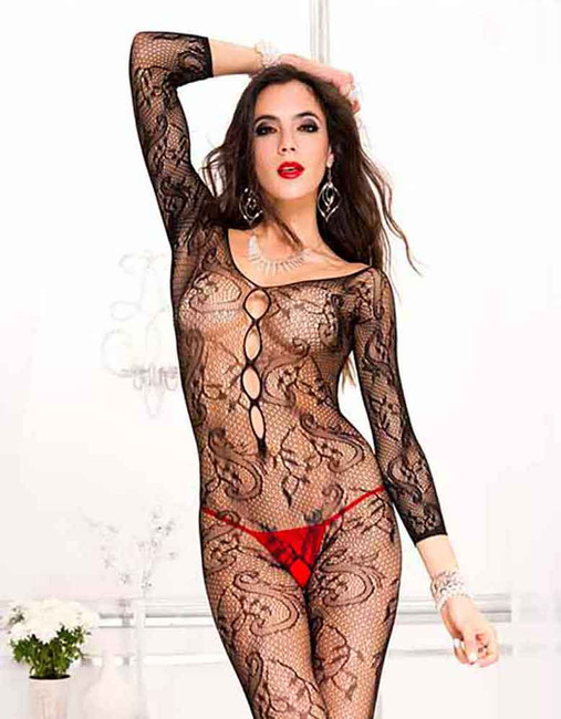 ML-1012, Paisley Body Stocking By Music Legs