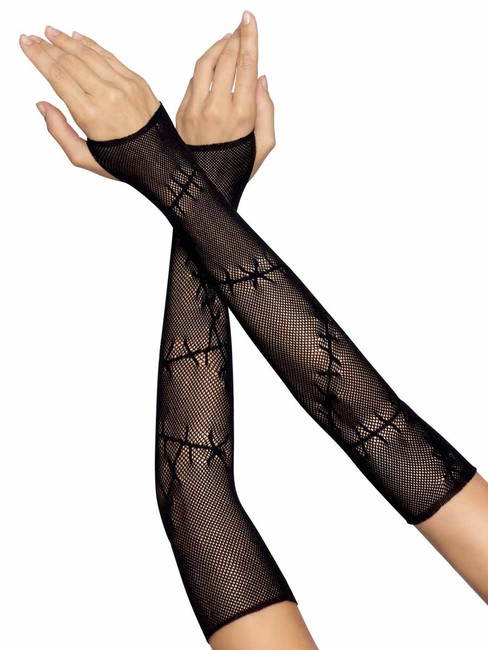 Leg Avenue LA2676, Stitched Up Fishnet Arm Warmers Leg Avenue LA2676, Stitched Up Fishnet Arm Warmers