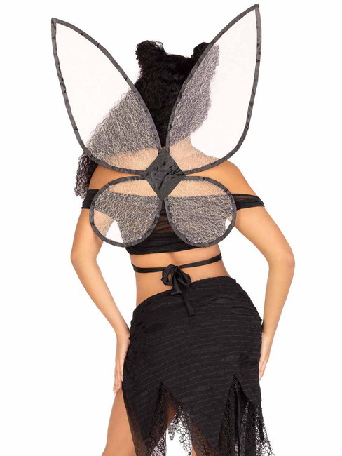 LA87190, Dark Fairy Costume Back View By Leg Avenue