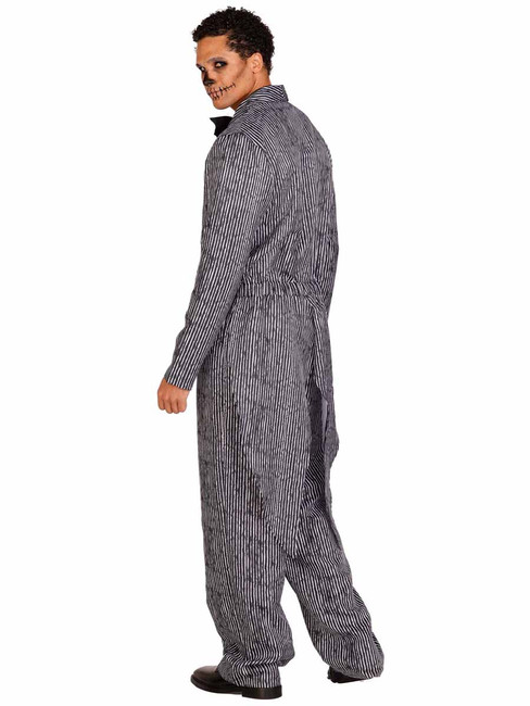 Leg Avenue LA87196, Men's Pinstriped Tux Jumpsuit Back View