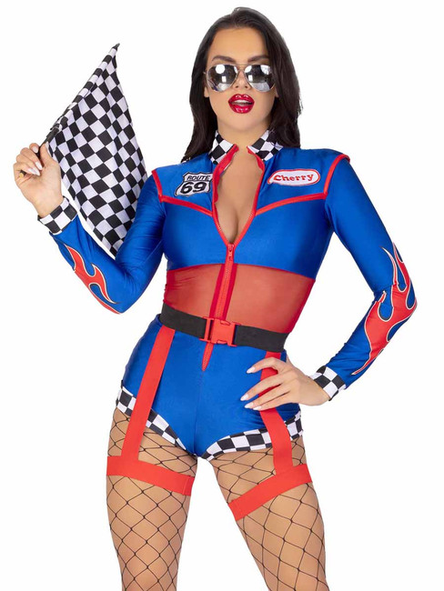 LA87172, Cherry Bomb Racer Costume By Leg Avenue