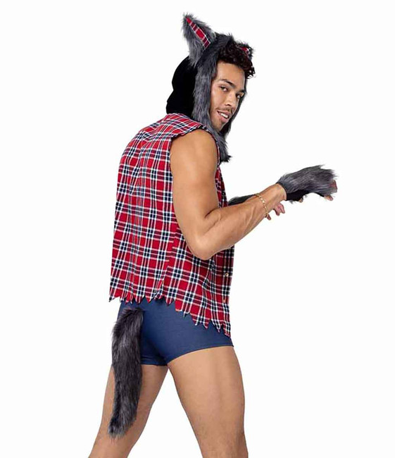 R-6187, Men's Full Moon Werewolf Costume Back View