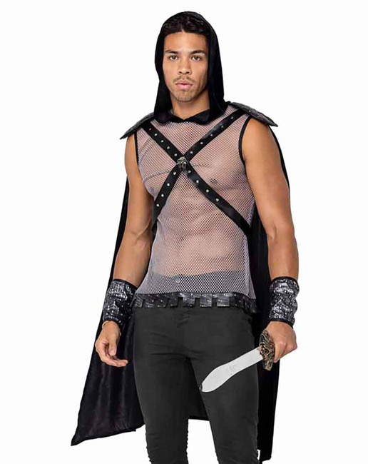 R-6166, Men's Dark Realm Warrior Costume By Roma