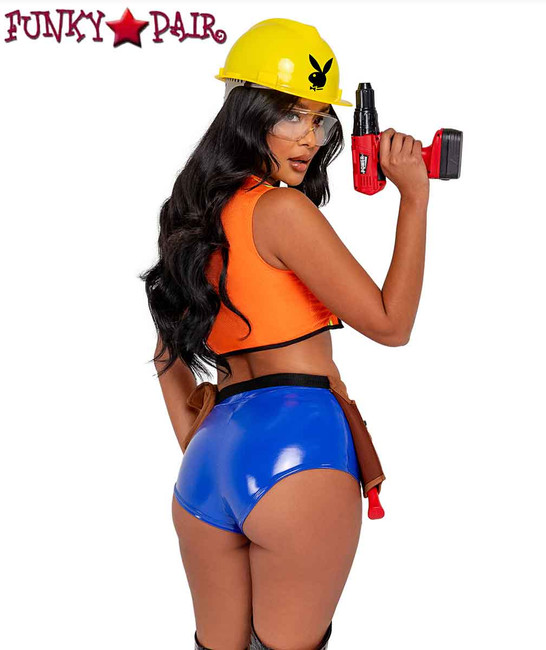 PB143, Playboy Construction Cutie Costume Back View