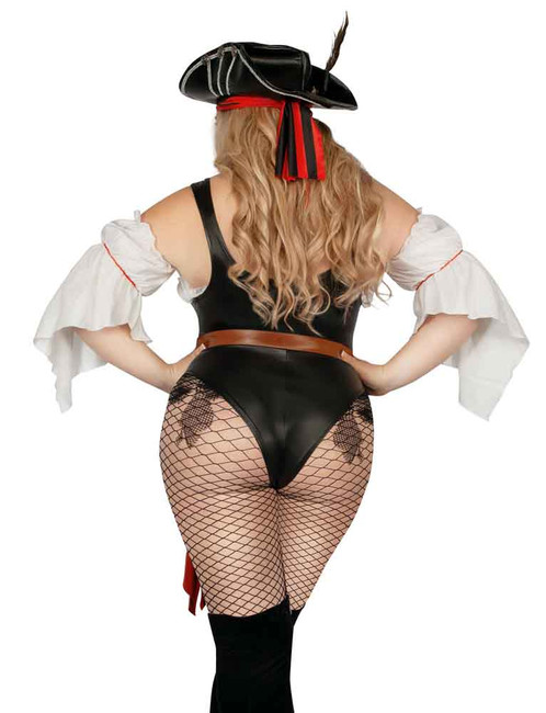 S2353X, Plus Size Arr Pirate Costume Back View