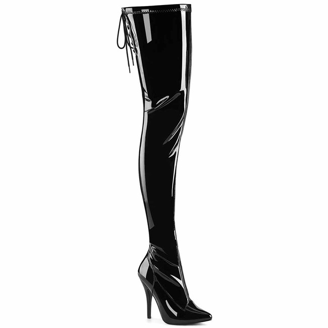 SEDUCE-4000SLT, 5 Inch Stiletto Heel Crotch Boot By Pleaser