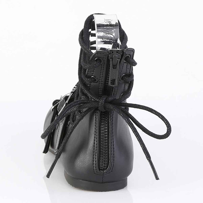 DAISY-11, Back Zipper View Lace-up Ballet Flat Maryjane