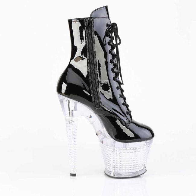FLASHDANCE-1020SPEC, Lite-up Textured Platform Ankle Boot Zipper Side View