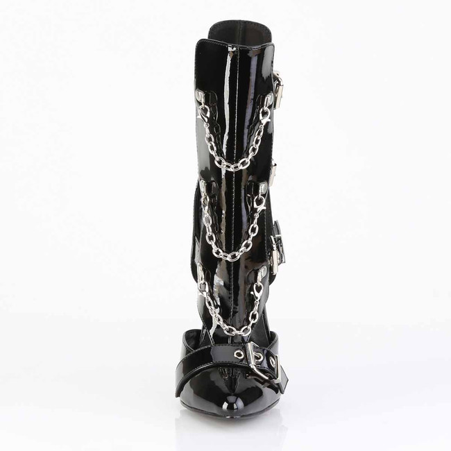 DAGGER-15, 6.25" Brass Heel Cage Boots Front View