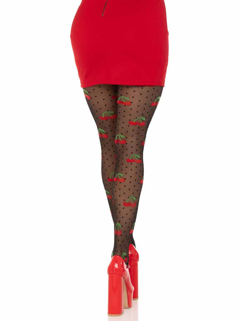 LA7701, Cherry Tights Back View