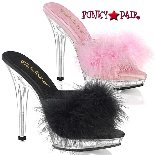 Fabulicious LIP-101-8, 5" Marabou Slipper