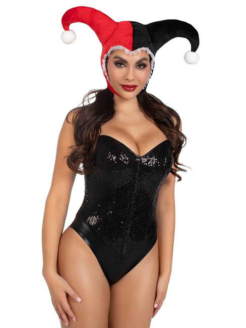 LA2786, Black Sequin Bodysuit By Leg Avenue