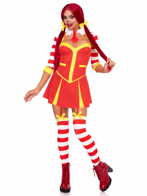 LA87297, Ketchup Clown Costume Full View