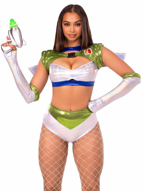 LA87278, Intergalactic Ranger Costume View With Gun