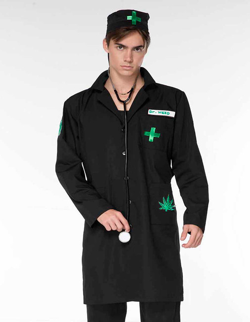 ML-76608, Green Leaf Doctor Men's Costume By Music Legs