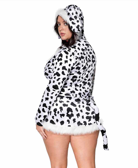ML-71121Q, Plus Size Doggy Dalmatian Dress Back View ML-71121Q, Plus Size Doggy Dalmatian Dress Back View