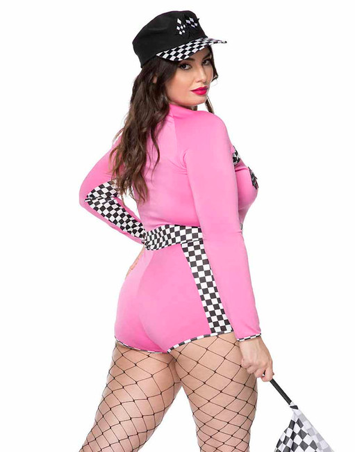 ML-71165Q, Plus Size Racer Babe Costume Back View