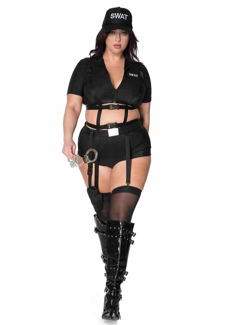 Music Legs ML-71119Q, Plus Size SWAT COMMANDER Costume