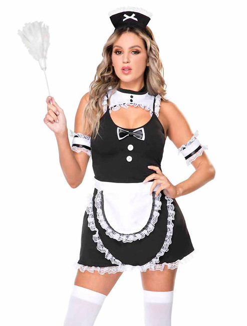 ML-71176, Fancy French Maid Costume By Music Legs ML-71176, Fancy French Maid Costume By Music Legs