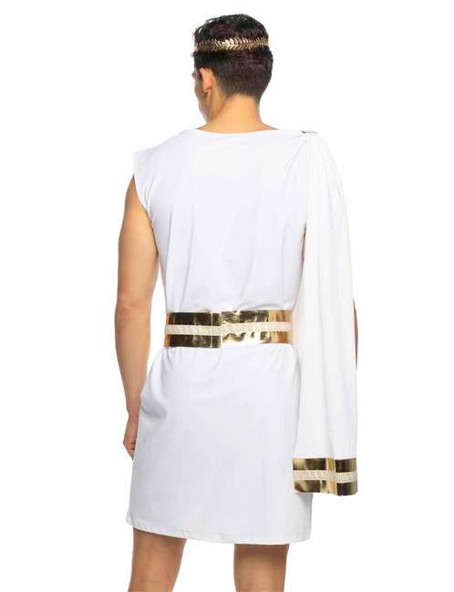 R-6636, Gilded Greek God Men's Costume Back View R-6636, Gilded Greek God Men's Costume Back View
