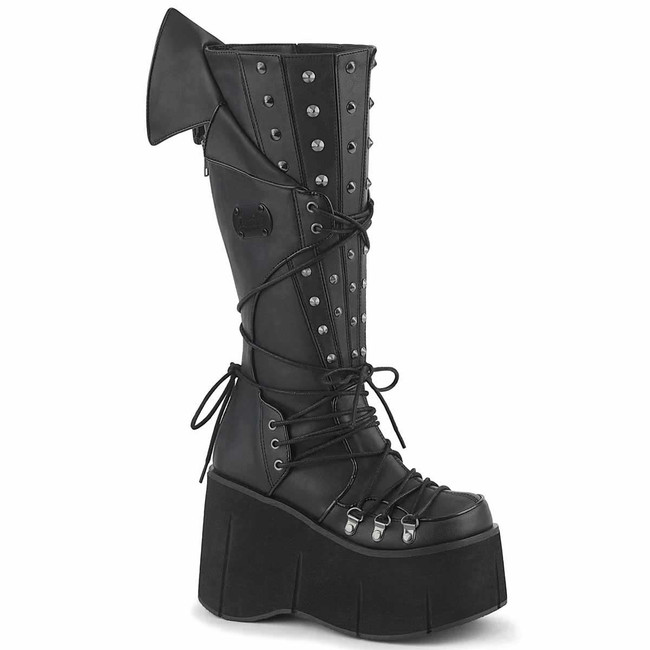 KERA-203, 4.5 Inch Platform Knee High Boots By Demonia