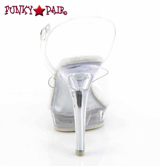 LIP-108C, 5 Inch Heel Ankle Strap Sandal Back View