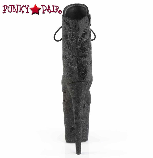 FLAMINGO-1020WR, 8 Inch Shimmer Ankle Boots Back View